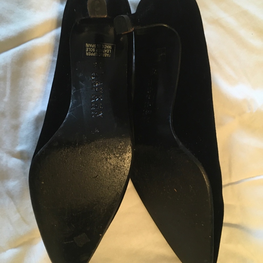 Lauren Ralph Lauren Abbot Black Velvet Pointed Heels - Size 9 - Picture 11 of 12